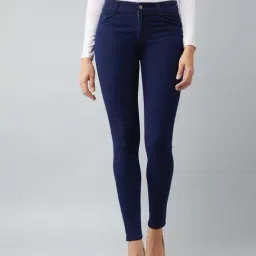 DOLCE CRUDO Navy Plain Jeans-image-87