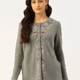 Apsley Grey Embroidered Cardigan-image-29