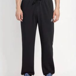 Adidas Black Cotton Regular Fit Striped Sports Joggers-image-71