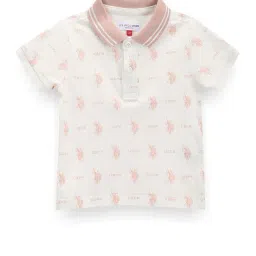 U.S. Polo Assn. Kids White Printed Polo T-Shirt-picture-33