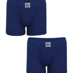 Jockey Kids Navy Cotton Trunks - Pack of 2-image-38