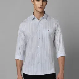 Louis Philippe Sport Sky Cotton Slim Fit Striped Shirt-image-39