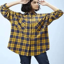 SF Jeans by Pantaloons Mustard Cotton Printed Shirt-image-59