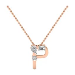 SHINE ETERNAL Lab Grown Diamond 14k (585) Rose Gold Pendant for Women-image-85