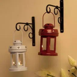 Homesake 'Diwali' Multicolor Metal Hanging Candle Holder - Set of 2-image-36