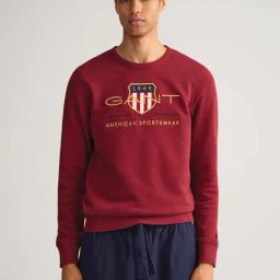 GANT Red Round Neck Sweatshirt-image-27