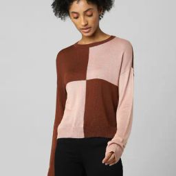 Only Pink & Brown Pullover-image-19