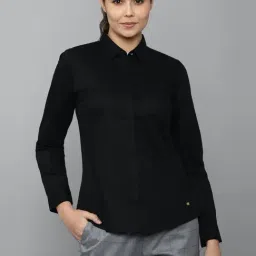 Allen Solly Black Cotton Regular Fit Shirt-image-50