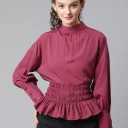 Melon by PlusS Maroon Round Neck Top-image-72