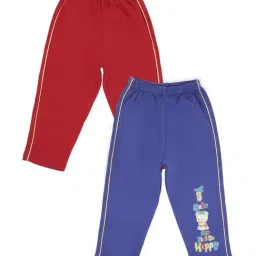 Bodycare Kids Maroon & Blue Cotton Printed Trackpants (Pack of 2)-image-19