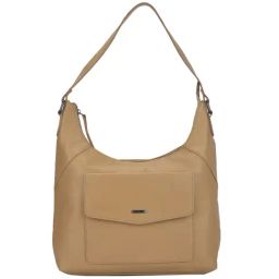 Woodland Beige Solid Medium Hobo Shoulder Bag-image-22