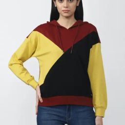 Van Heusen Multicolored Cotton Color-Block Pattern Sweatshirt-1