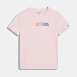 Tommy Hilfiger Kids Light Pink Printed Regular Fit T-Shirt-picture-2
