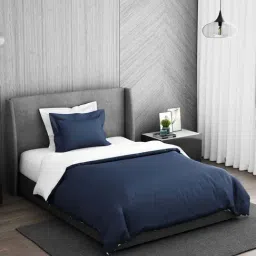 Spaces Hygro Navy Cotton 300 TC Single Duvet Cover-23