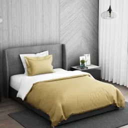 Spaces Hygro Golden Cotton 300 TC Single Duvet Cover-47