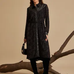 Kazo Women Self Design Midi Dress-image-43