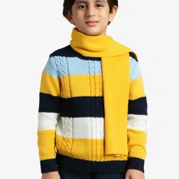 Ed-A-Mamma Boys Multi Cotton Striped Sweater Set-image-18