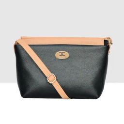 Esbeda Black Solid Medium Sling Handbag-34