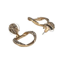 Aatmana Gold-Toned Contemporary Drop Earrings image 4