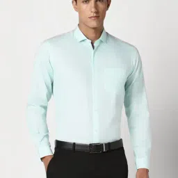 Peter England Blue Slim Fit Printed Shirt-picture-34