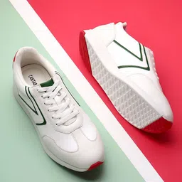 Cantabil Men Colourblocked PU Sneakers-image-55