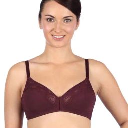 Triumph Deep Burgundy Comfort Fit Self Pattern Bra-picture-38