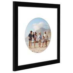 Art Street Black Synthetic Wood Photo Frame With Round Shape Mat - Set of 4 image 4