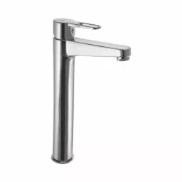 PLUMBER ZION Single Lever High Neck Basin Mixer with 265 mm Extended Body, Long Flexible Connector, ZN-3145-33