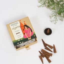 Fabindia Niyama Brown Wood Tuberose Fragrance Incense Cones-13