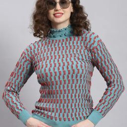 Monte Carlo Blue & Rust Printed Sweatshirt-image-61