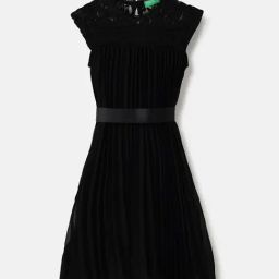 United Colors Of Benetton Girls Black Regular Fit Embroidered Dress-image-37