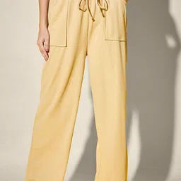 QIOA Women Relaxed High-Rise Cargos Trousers-image-60