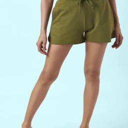 Ajile by Pantaloons Olive Green Cotton Sports Shorts-picture-15
