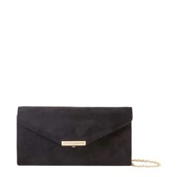 Accessorize London Black Solid Envelope Clutch-image-76