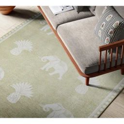 India Circus By Krshna Mehta Multi Chenille Printed Rug-27