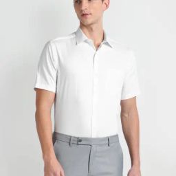 Arrow White Cotton Regular Fit Texture Shirt-picture-44