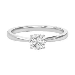 SHINE ETERNAL Lab Grown Diamond 14k (585) White Gold Classic Solitaire 4 Prong Ring for Women-picture-16