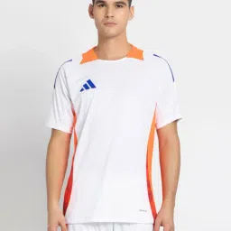 Adidas White 100% Polyester Slim PrintedJerseys-image-41