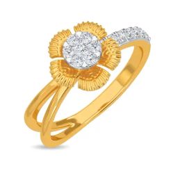 Kisna Diamond & Gold Jewellery Rehma 14k (585) Diamond & Gold Ring For Women-image-13