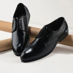 Woodland Men's Black Derby Shoes-image-16