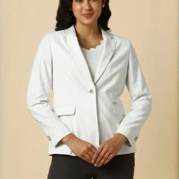 Allen Solly White Regular Fit Blazer-image-12