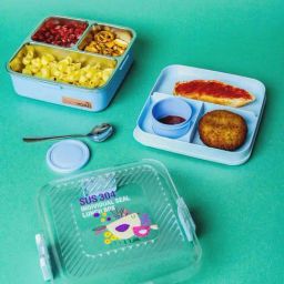 Goodhomes Blue Melamine Lunch Box With Airtight Lid (1120ml)-16