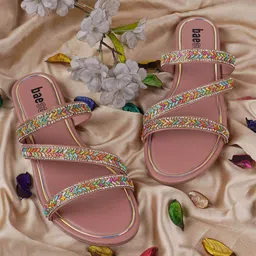 BAESD Women Embellished Open Toe Flats-image-59