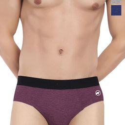 LOGGERHEAD Pack Of 3 Cotton Hipster Briefs LHFB004-Anthra-Navy-Wine-18