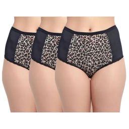 Erotissch Pack Of 3 Black & Beige Printed Hipster-44