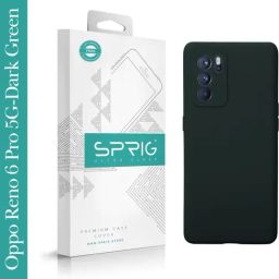 Sprig Liquid Silicone Back Cover for Oppo Reno 6 Pro (Green)-image-11