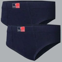 Van Heusen Regular Fit Anti Bacterial Colour Fresh Solid Briefs - Pack of 2 - Dk Navy-image-9