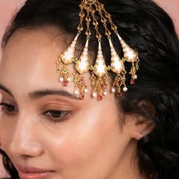Shaya 92.5 Sterling Silver Yellow Gold Shaadi Squad Bridechilla Jhoomar for Women-35
