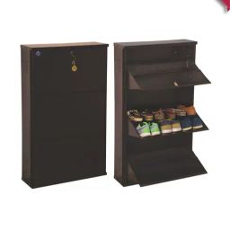 Delite Kom Double-Decker Coffee Wall Mounted Metal Shoe Rack (6 Shelves DIY)-image-22