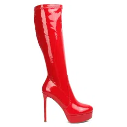 London Rag Women's Red Stiletto Booties-image-90